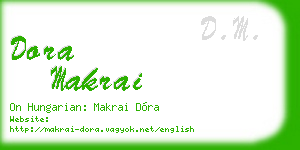 dora makrai business card