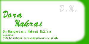 dora makrai business card